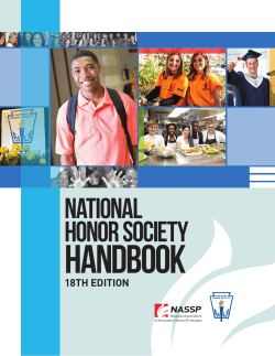 NHS Handbook - National Honor Society