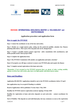 ANNOUNCEMENT of a new masters program