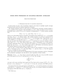 Problems related to random sequences.