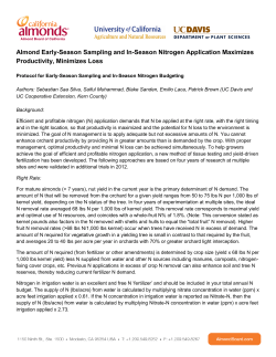 Almond Early-Season Sampling and In