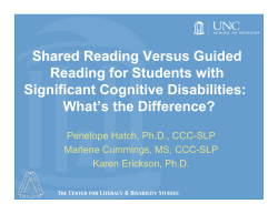 ASHA 2015 Shared vs. Guided Reading HO