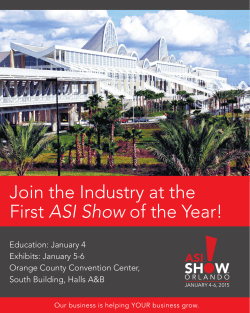 Join the Industry at the First ASI Show of the Year!