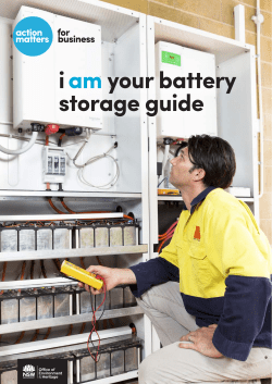 i am your battery storage guide - Office of Environment and Heritage