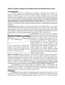 Linking Fractal Walking Patterns with Metabolic Energy Savings