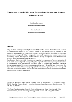The role of cognitive structural alignment and enterprise logic