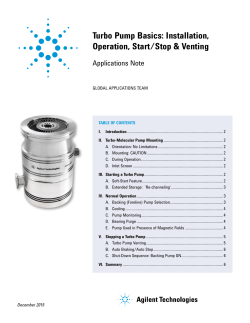 Turbo Pump Basics: Installation, Operation, Start/Stop