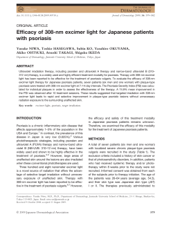 Efficacy of 308-nm excimer light for Japanese patients with psoriasis