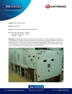 Monitoring and Controlling Water Distribution PLC