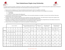 Singles Jump Scholarship - Skate Canada Saskatchewan