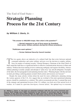 Strategic Planning Process for the 21st Century