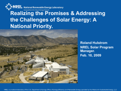 NREL Power point slide template