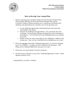 Guidance for Developing an Annual Plan