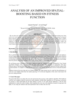 analysis of an improved spatial- boosting based on fitness function