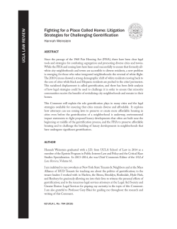 Litigation Strategies for Challenging Gentrification