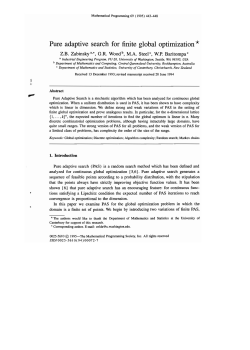 Pure adaptive search for finite global optimization