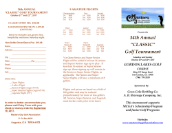 34th Annual &ldquo;CLASSIC&rdquo; Golf Tournament