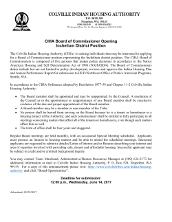 CIHA Board Member - Inchelium District