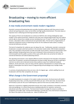 moving to more efficient broadcasting fees