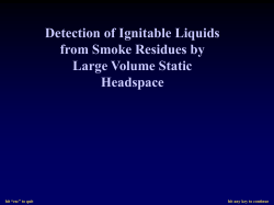 Detection of Ignitable Liquids from Smoke Residues