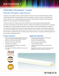 Intematix ChromaLit Linear DATASHEET