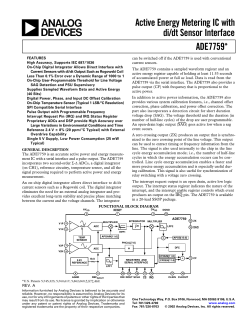 ADE7759 Active Energy Metering IC with di/dt