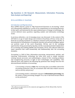 Big Questions in AIS Research: Measurement, Information