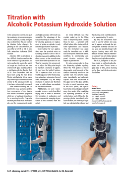 Titration with Alcoholic Potassium Hydroxide Solution