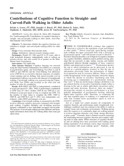 Contributions of Cognitive Function to Straight- and Curved