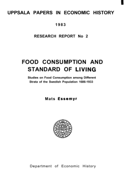food consumption and standard of living