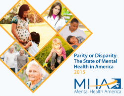 Parity or Disparity - Mental Health America