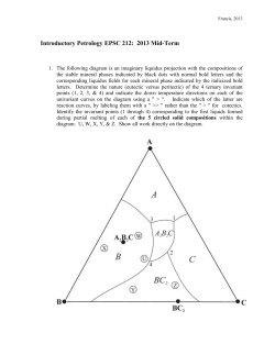 The two analyses below represent the compositions (weight percent