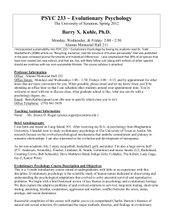 Introduction to Personality Psychology