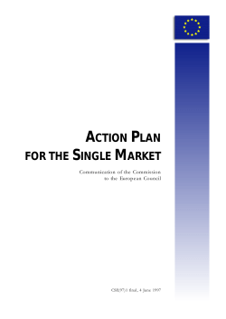 action plan for the single market