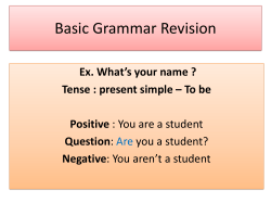 FILE 4 grammar &ndash; revision of basic tenses