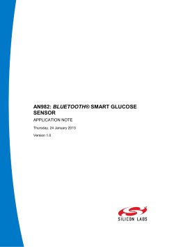 an982: bluetooth&reg; smart glucose sensor