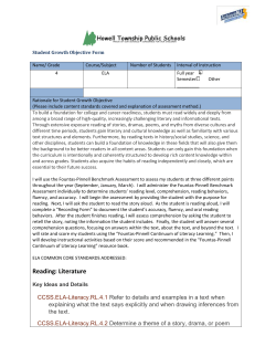 SGO Step 3, Form 2: Set Ambitious and Feasible Student Growth