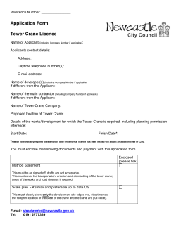 Tower Crane Application Form