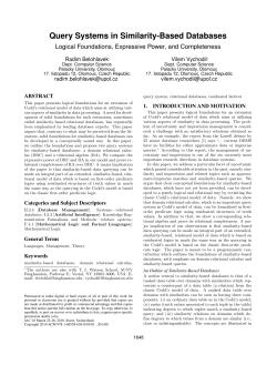 Query Systems in Similarity-Based Databases: Logical Foundations