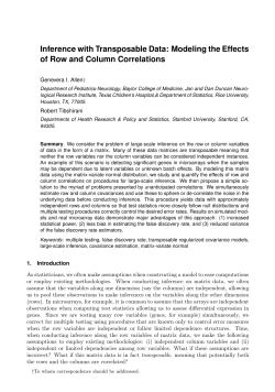 Inference with Transposable Data: Modeling the Effects of Row and