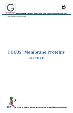 FOCUS&trade; Membrane Proteins - G