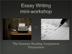 Essay Writing mini
