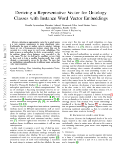 Deriving a Representative Vector for Ontology Classes with