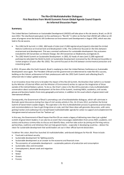 1 The Rio+20 Multistakeholder Dialogues: First Reactions from