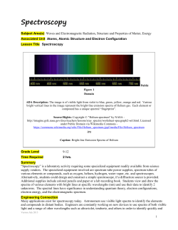 Spectroscopy, spectrum, bright-line emission spectrum