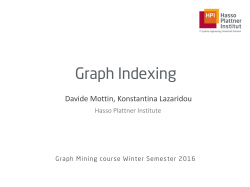 Graph Indexing - Hasso-Plattner