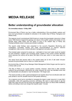 Better understanding of groundwater allocation