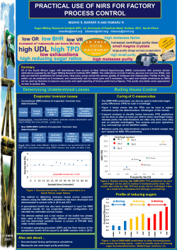 low OR low VR low exhaustions high reducing sugar ratios