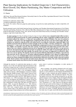 Plant Spacing Implications for Grafted Grapevine 1. Soil