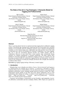 The State of the Art in Tag Ontologies: A Semantic Model for