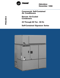 Commercial Self-Contained Air Conditioners and Remote